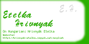 etelka hrivnyak business card
